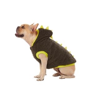 Dino Sherpa Dog Hoodie Small